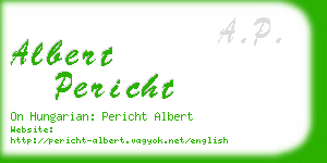 albert pericht business card